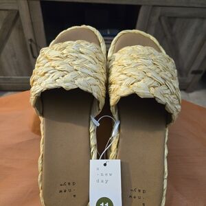 a new day Beige/Cashew Woven Slide Sandals